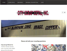 Tablet Screenshot of cityscrapmetal.com